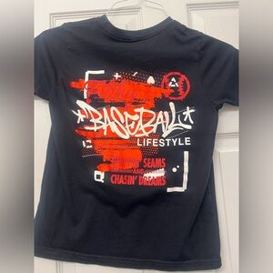 Baseball lifestyle 101 black youth tshirt